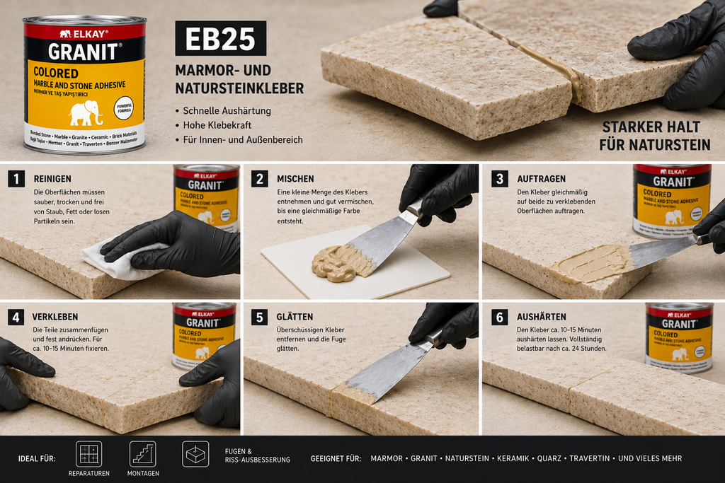 EB25 Natursteinkleber Beige – 250 g